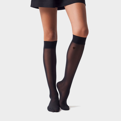 KNEE HIGHS BEL40 BLACK